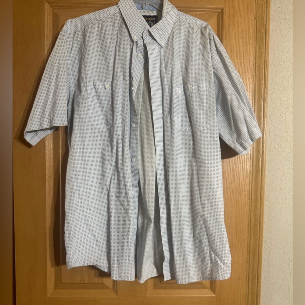 Men’s Wrangler George Strait Blue Checkered Shirt
